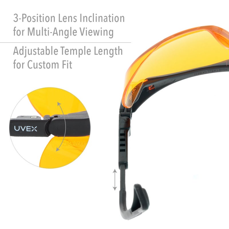UVEX Honeywell Uvex Skyper Blue Light Blocking Computer Glasses with SCT-Orange Lens, S1933X-3 (3 Count) - Image 4